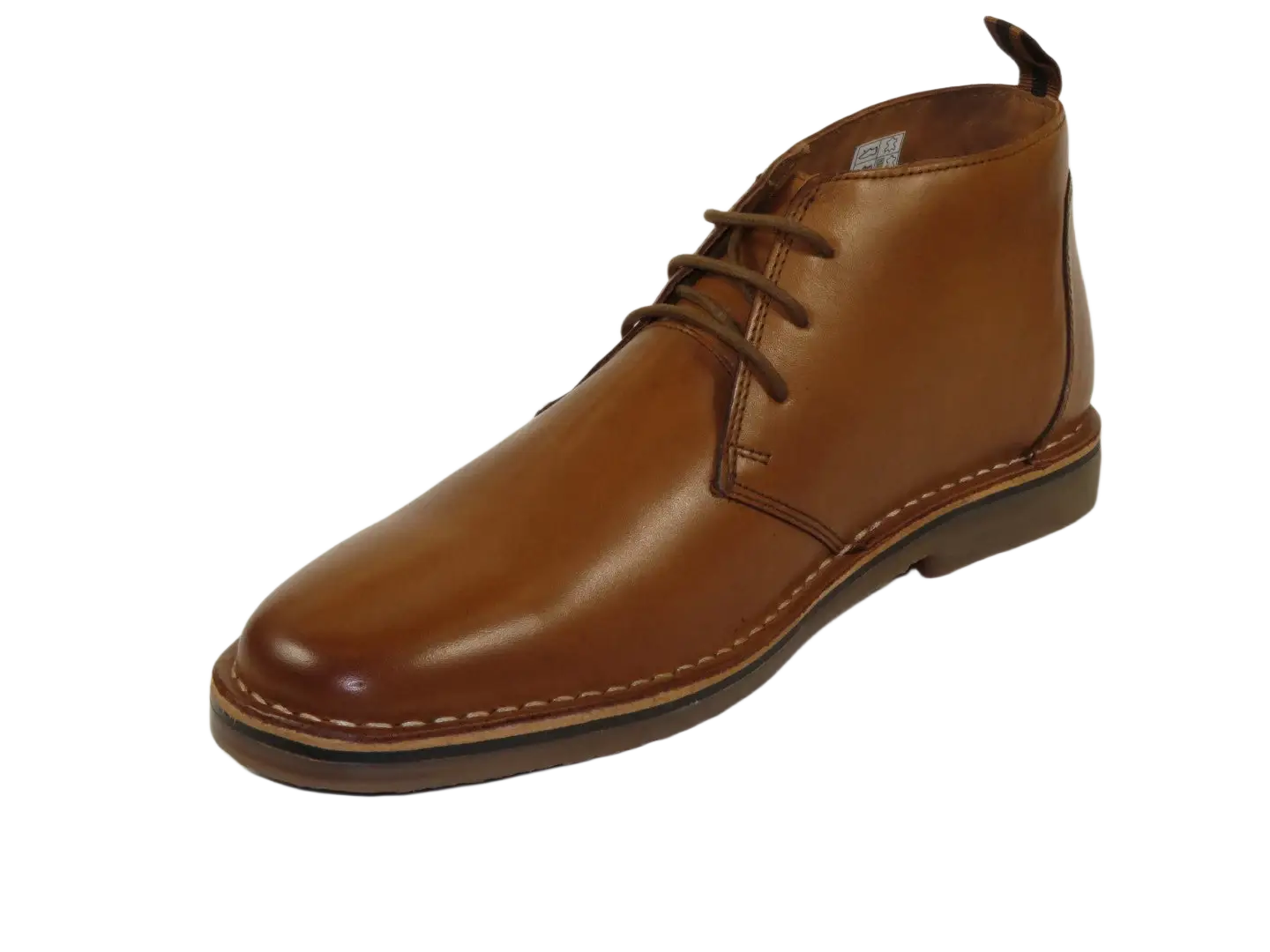 Men's Steve Madden Chuka Comfort Boot Soft Leather Lace up Harros Tan