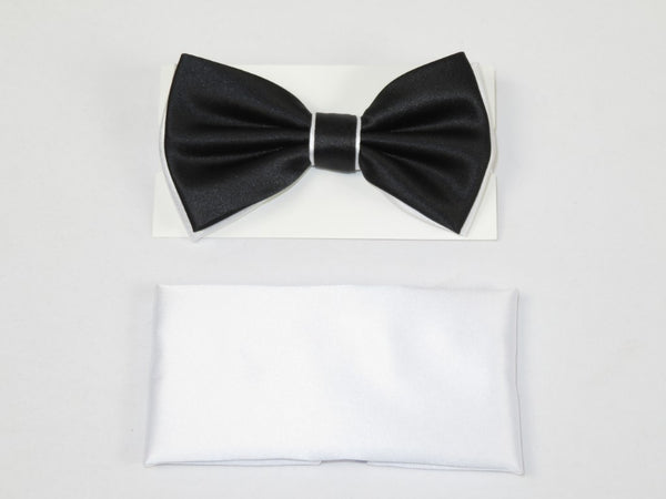 Men's Fancy Bow Tie/Hankie Set By J.Valintin Soft Microfiber Silky JVBT-33