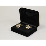 Men's Fashion Cufflinks By J.Valintin Silver/Gold Plated With Crystals JVC-14