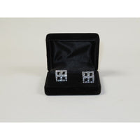 Men's Fashion Cufflinks By J.Valintin Silver/Gold Plated and Stones JVC-4
