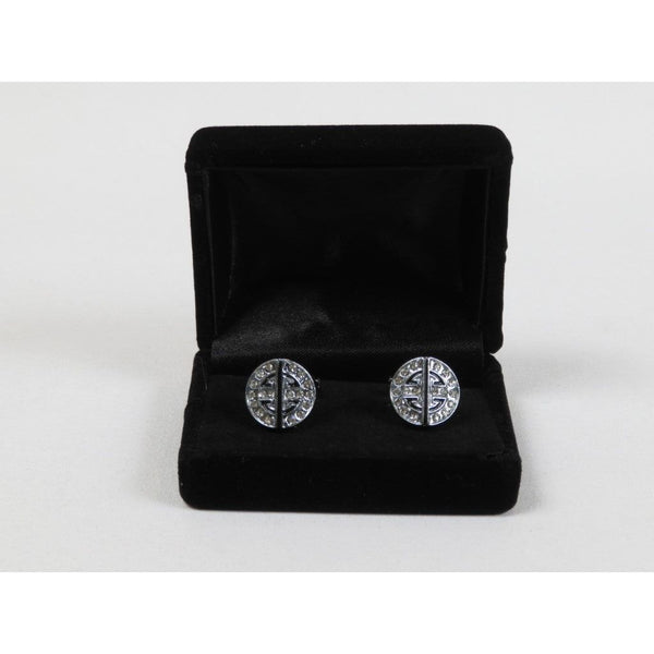 Men's Fashion Cufflinks By J.Valintin Silver/Gold Plated and Stones JVC-5