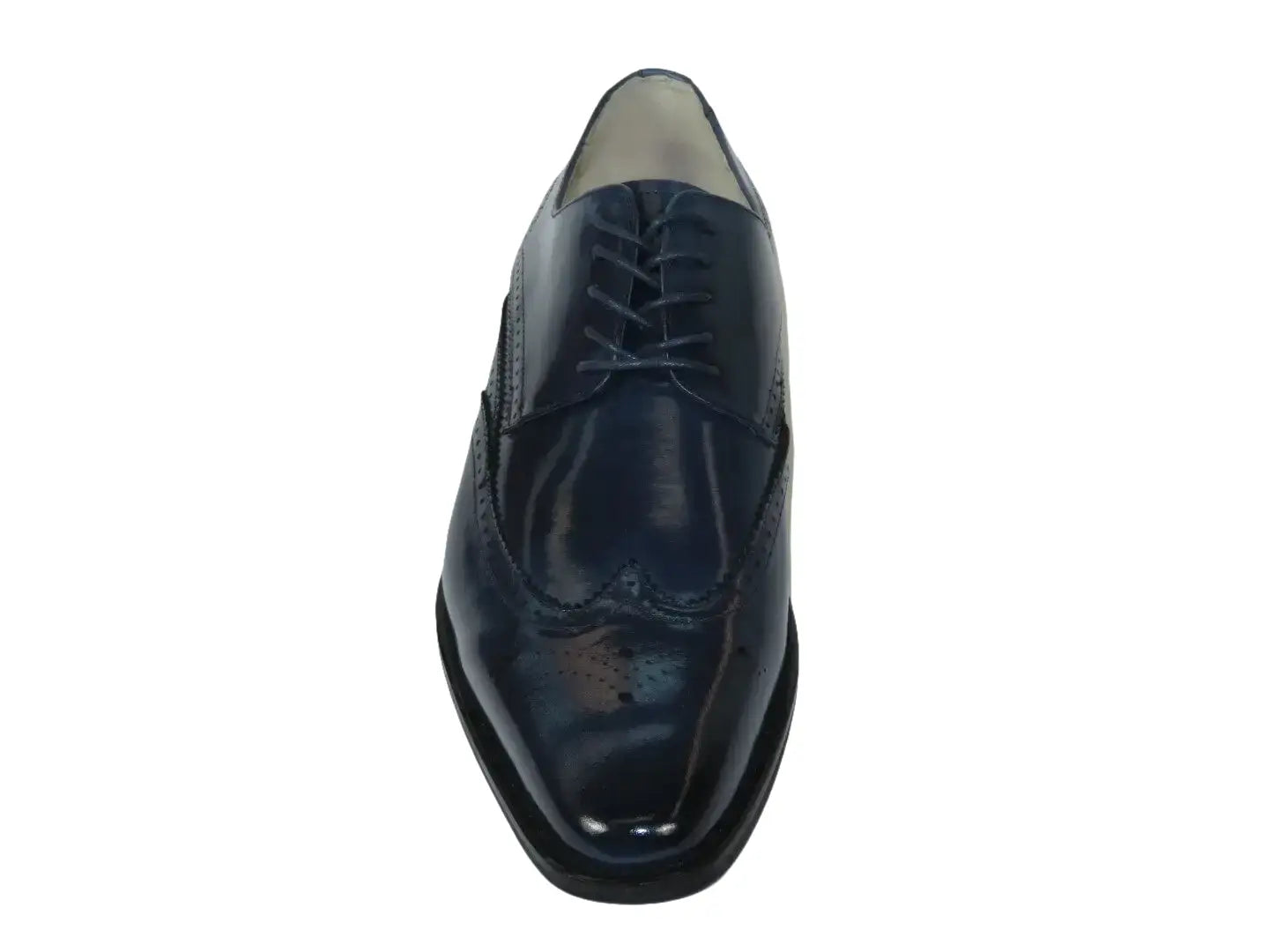 Men's Giovanni Shoes High Quality Leather Wing Tip Derby LINCOLN Navy