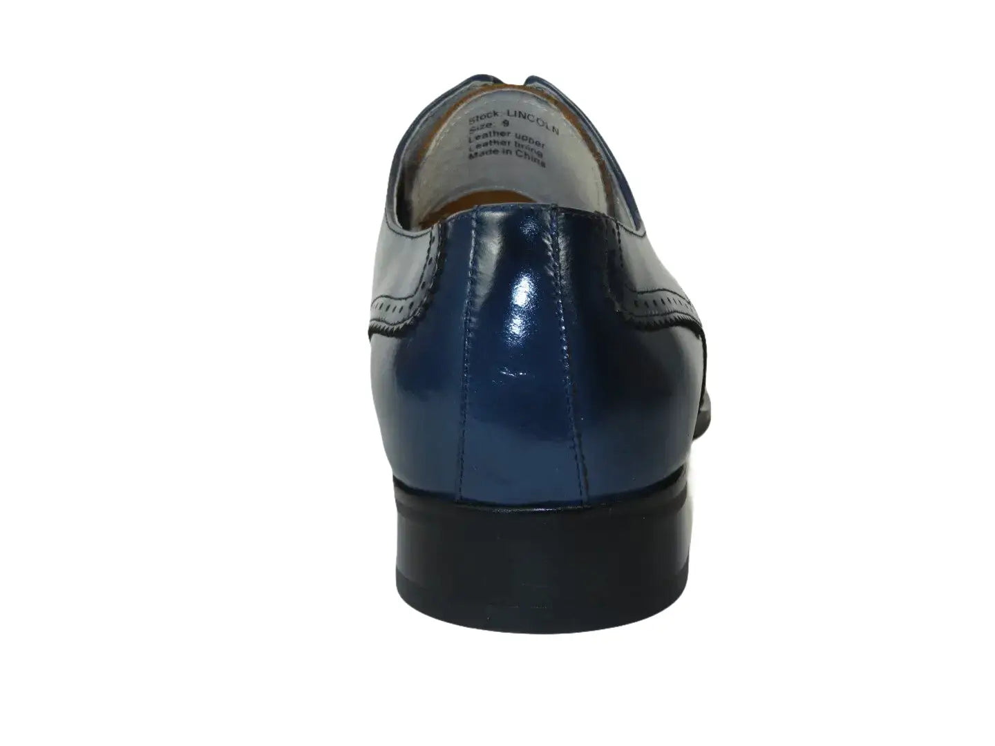 Men's Giovanni Shoes High Quality Leather Wing Tip Derby LINCOLN Navy