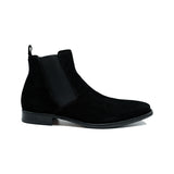 Giovacchini By Belvedere Italian Chelsea Boot Suede Leather Milano Black