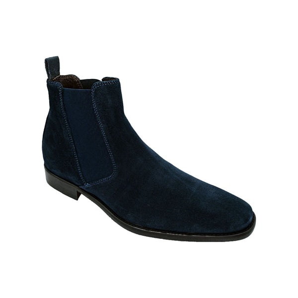 Giovacchini By Belvedere Italian Chelsea Boot Suede Leather Milano Blue