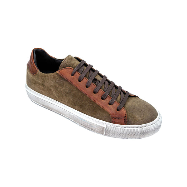 Giovacchini by Belvedere Sneakers Made In Italy Suede Rino Antique Cognac