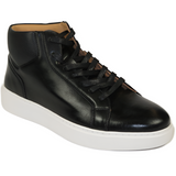 Men's Santino Luciano Ankle High Top Comfort Sneaker Dress Boot S-2452 Black