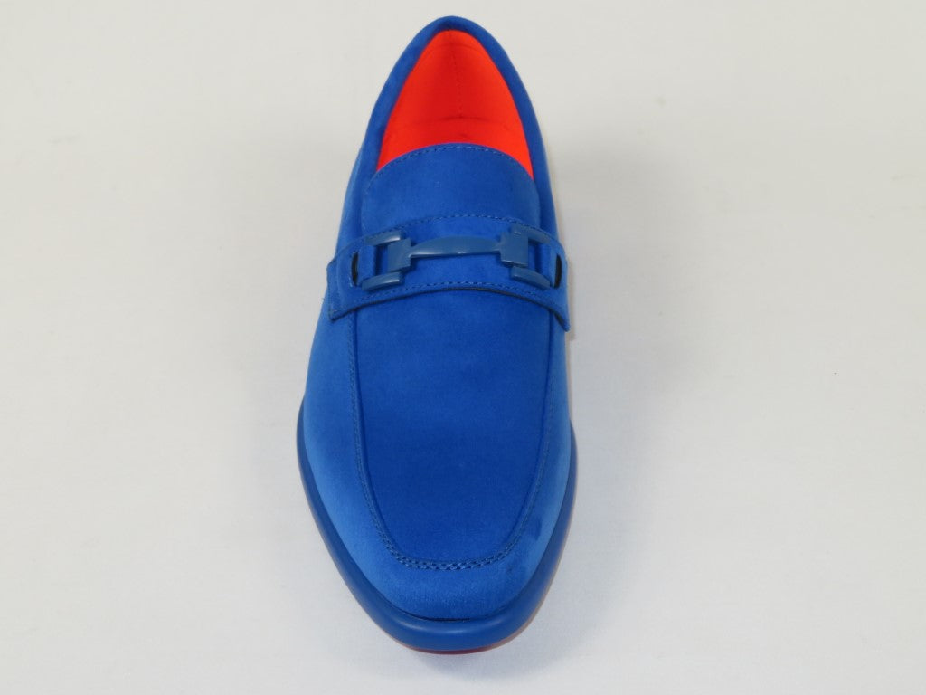 Men's TAYNO Shoes Soft Micro Suede Slip-on Loafer THE CAPRIO S Royal Blue