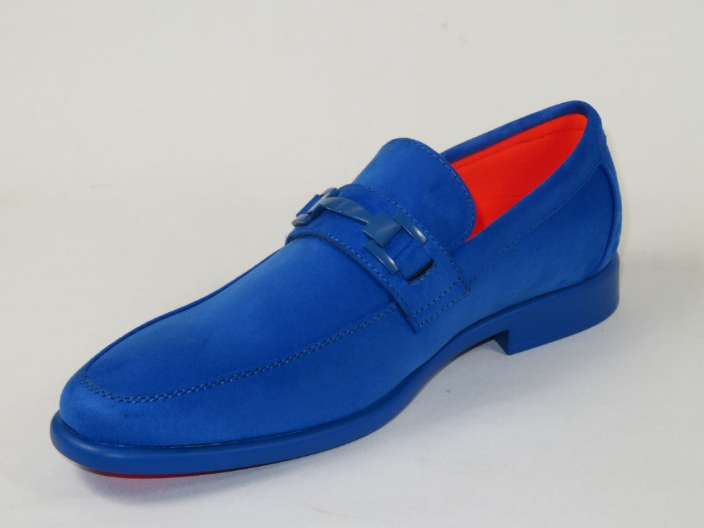Men's TAYNO Shoes Soft Micro Suede Slip-on Loafer THE CAPRIO S Royal Blue