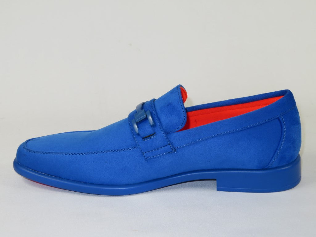 Men's TAYNO Shoes Soft Micro Suede Slip-on Loafer THE CAPRIO S Royal Blue