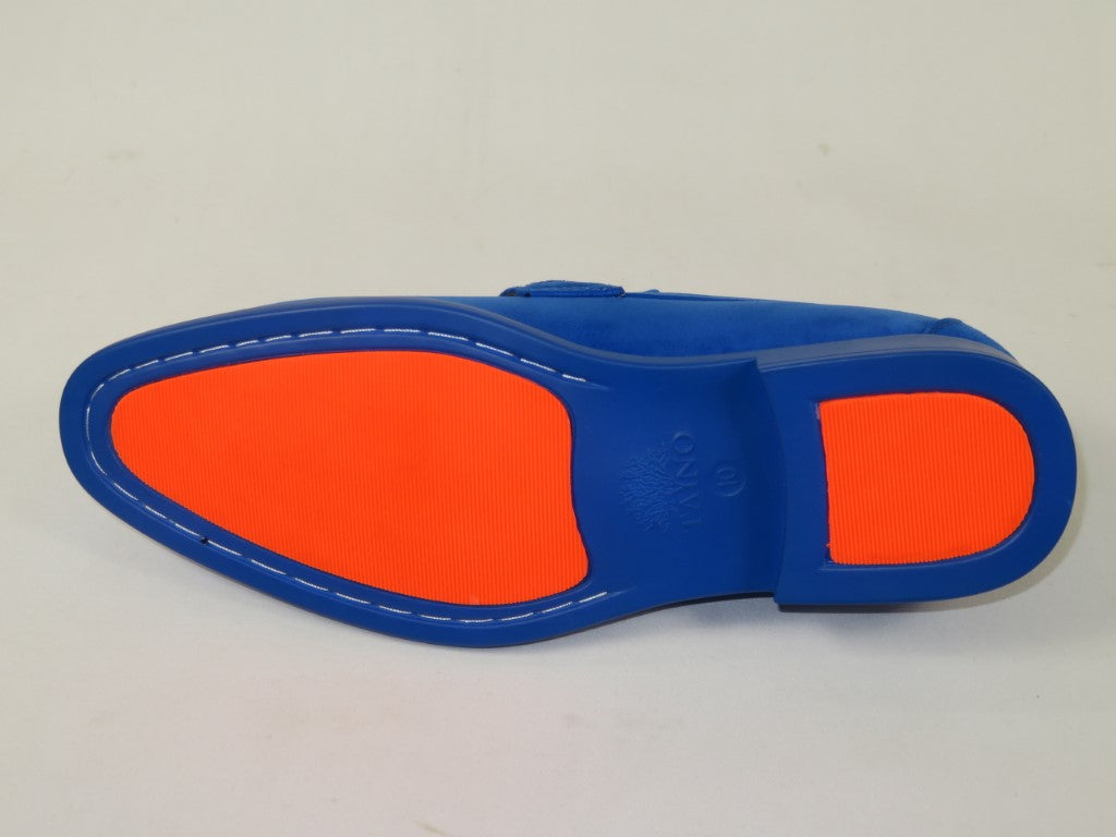 Men's TAYNO Shoes Soft Micro Suede Slip-on Loafer THE CAPRIO S Royal Blue