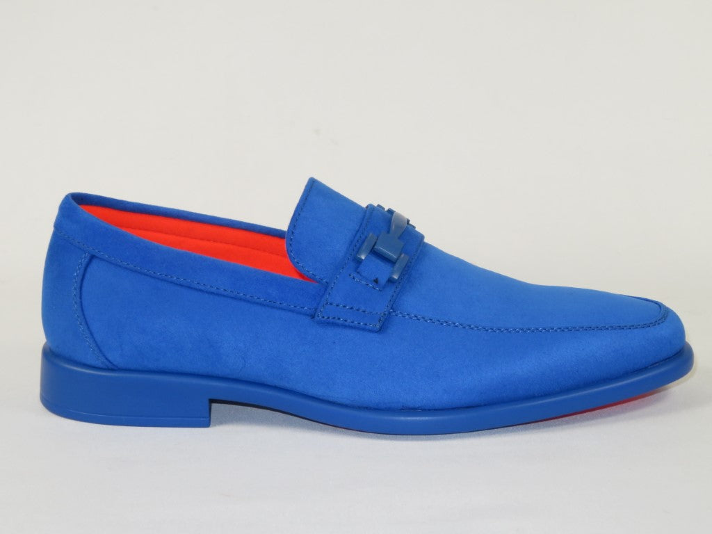 Men's TAYNO Shoes Soft Micro Suede Slip-on Loafer THE CAPRIO S Royal Blue