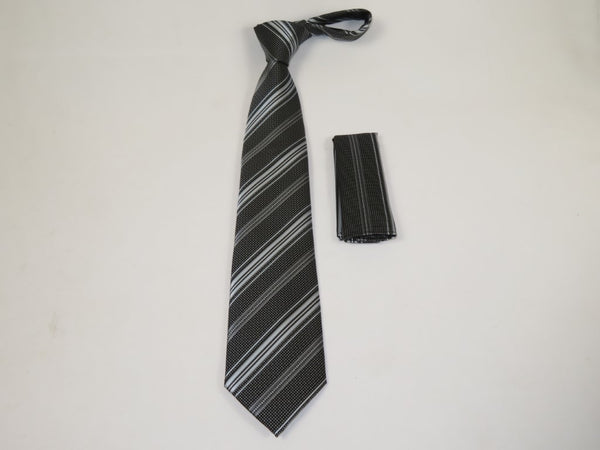 Men's Tie and Hankie Set Soft Microfiber Silky Vito Rofolo by J.Valintin VTR-47