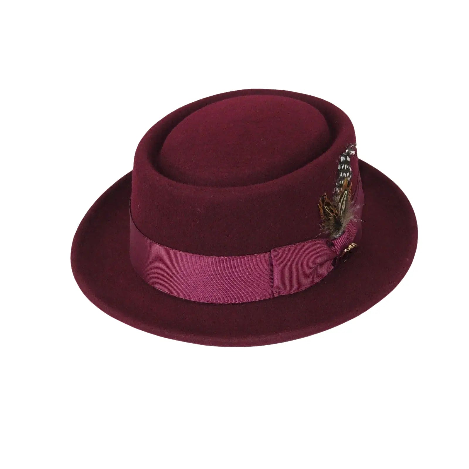 Bruno Capelo Dress Hat Australian Wool Crushable Pork Pie Jazz PP104 Burgundy - J.Valintin Men's Wear Legend - PP104 - Burg - S