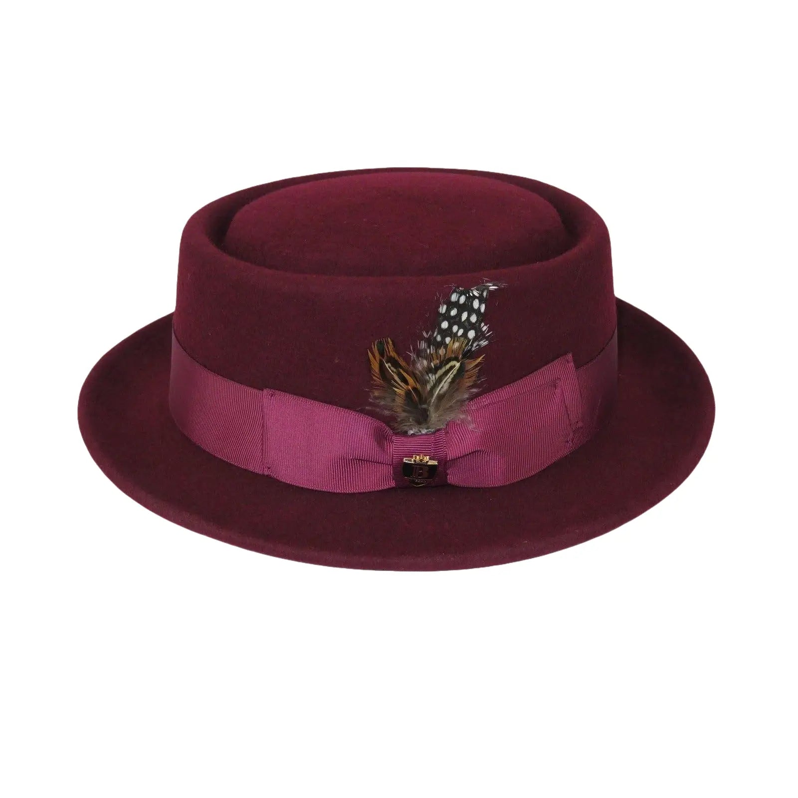 Bruno Capelo Dress Hat Australian Wool Crushable Pork Pie Jazz PP104 Burgundy - J.Valintin Men's Wear Legend - PP104 - Burg - S