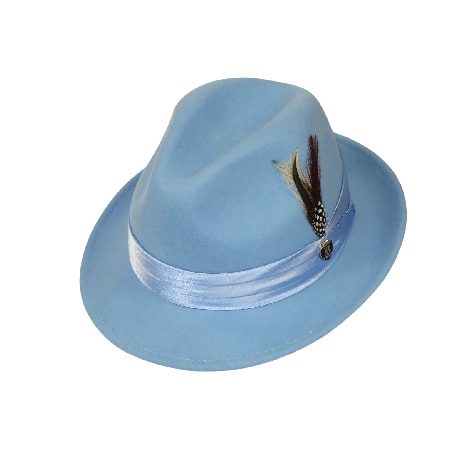 Bruno Capelo Hat Australian Wool Crushable Fedora Giovani UN120 Light Blue - J.Valintin Men's Wear Legend - Un102 - Lt Blue - S