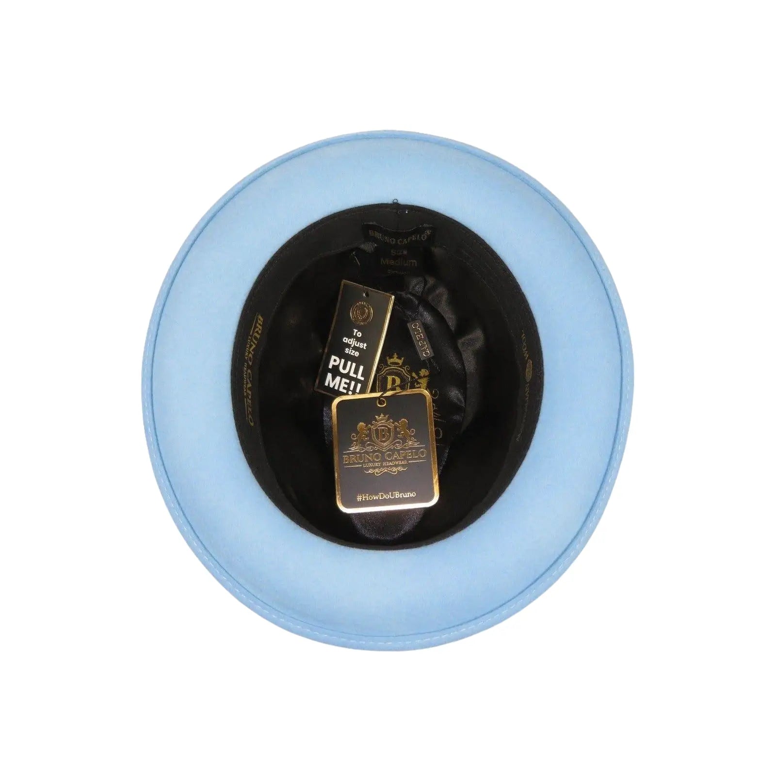 Bruno Capelo Hat Australian Wool Crushable Fedora Giovani UN120 Light Blue - J.Valintin Men's Wear Legend - Un102 - Lt Blue - S