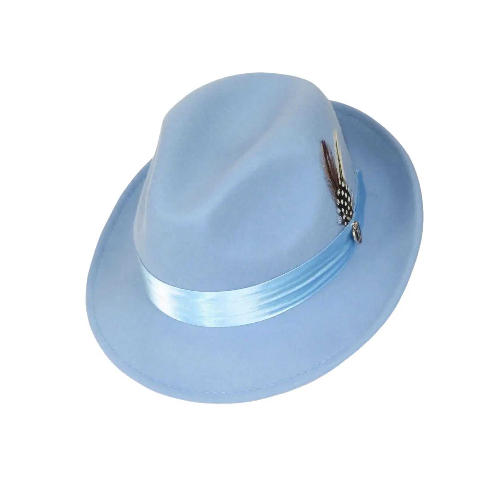 Bruno Capelo Hat Australian Wool Crushable Fedora Giovani UN120 Light Blue - J.Valintin Men's Wear Legend - Un102 - Lt Blue - S