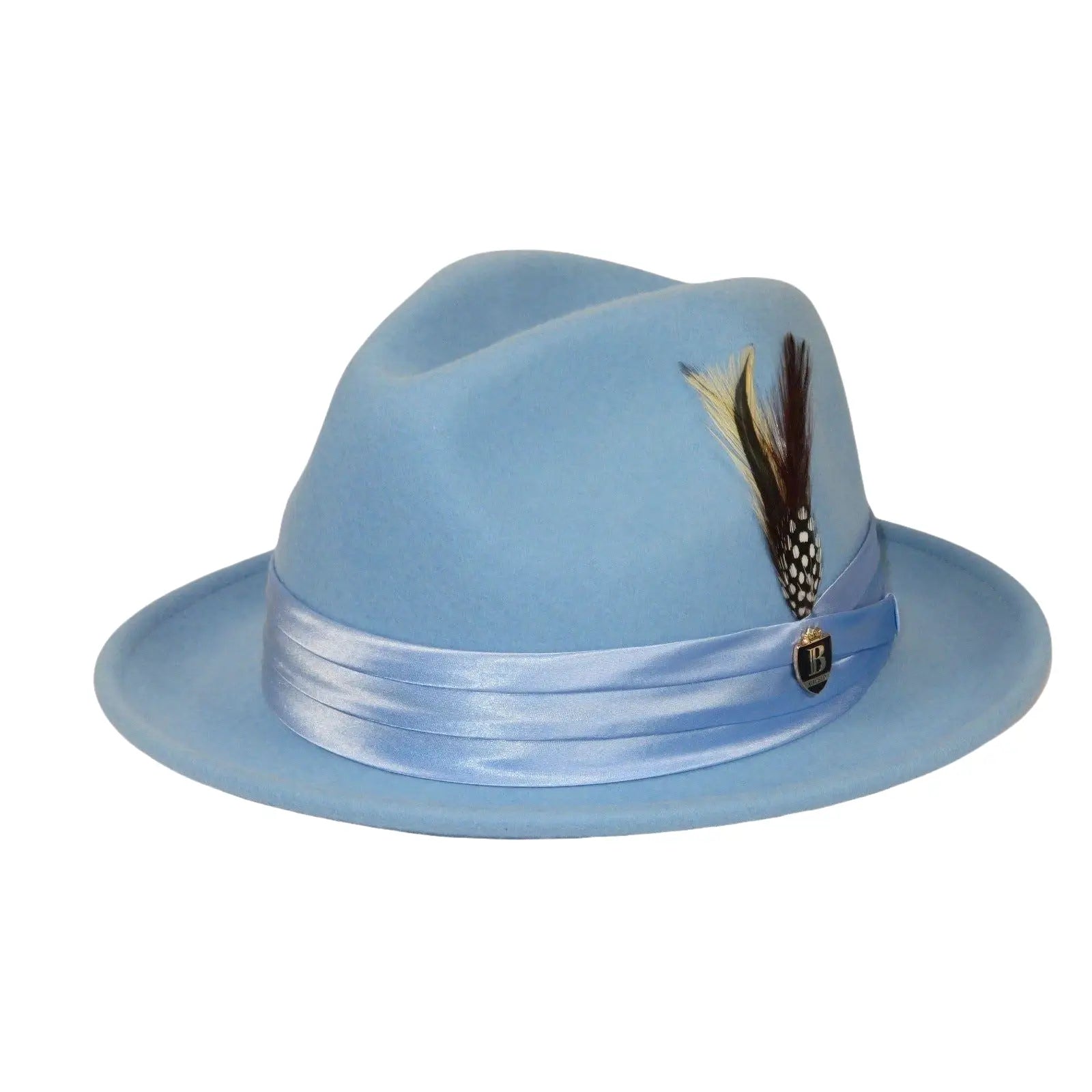 Bruno Capelo Hat Australian Wool Crushable Fedora Giovani UN120 Light Blue - J.Valintin Men's Wear Legend - Un102 - Lt Blue - S