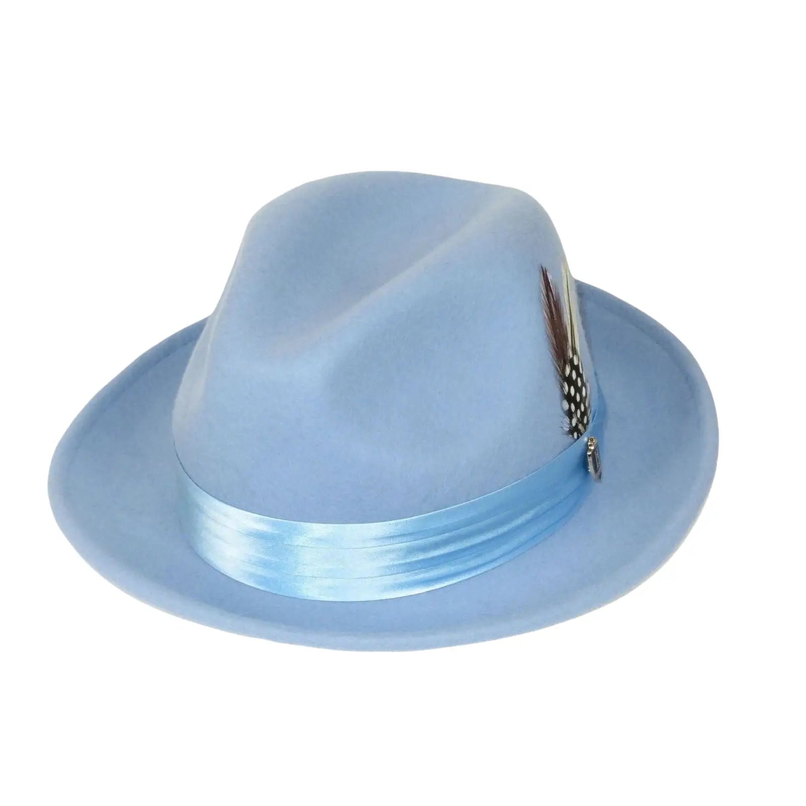 Bruno Capelo Hat Australian Wool Crushable Fedora Giovani UN120 Light Blue - J.Valintin Men's Wear Legend - Un102 - Lt Blue - S