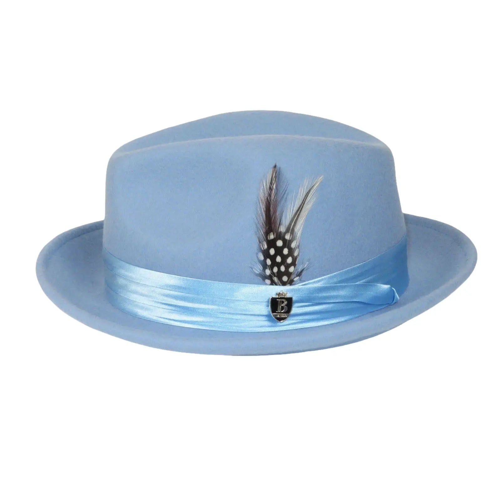 Bruno Capelo Hat Australian Wool Crushable Fedora Giovani UN120 Light Blue - J.Valintin Men's Wear Legend - Un102 - Lt Blue - S
