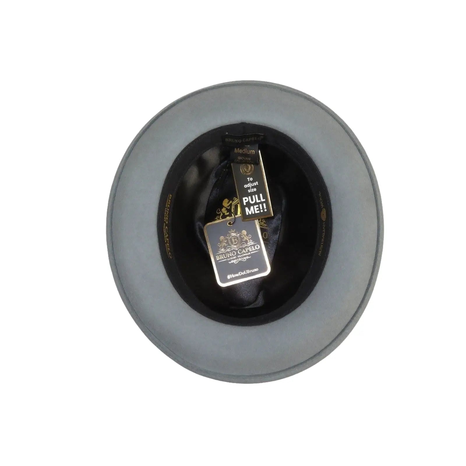 Bruno Capelo Hat Australian Wool Crushable Fedora Giovani UN130 Gft.Gray - J.Valintin Men's Wear Legend - UN130 - Gft Gray - S