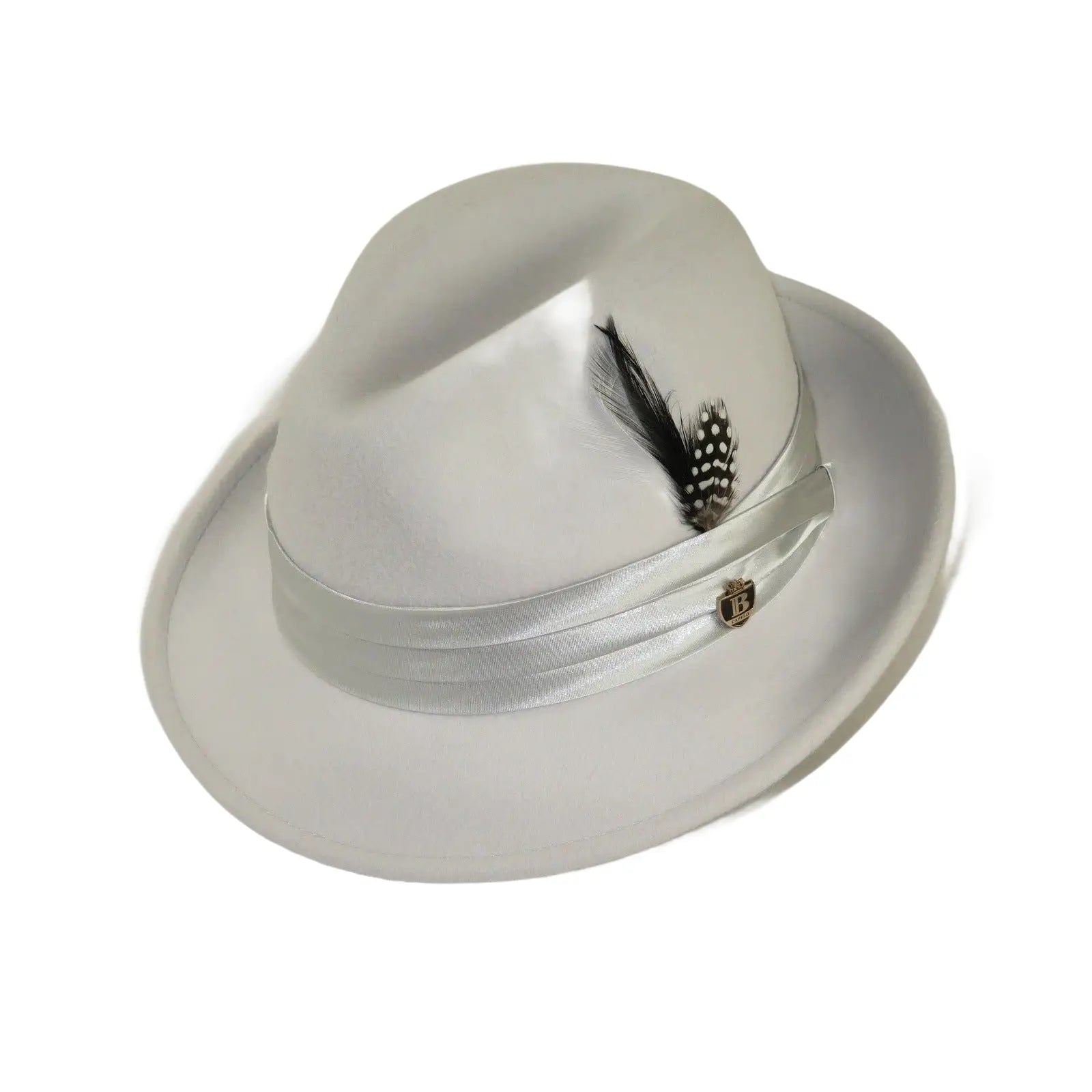 Bruno Capelo Hat Australian Wool Crushable Fedora Giovani UN133 Silver Gray - J.Valintin Men's Wear Legend - UN133 - Silver - S