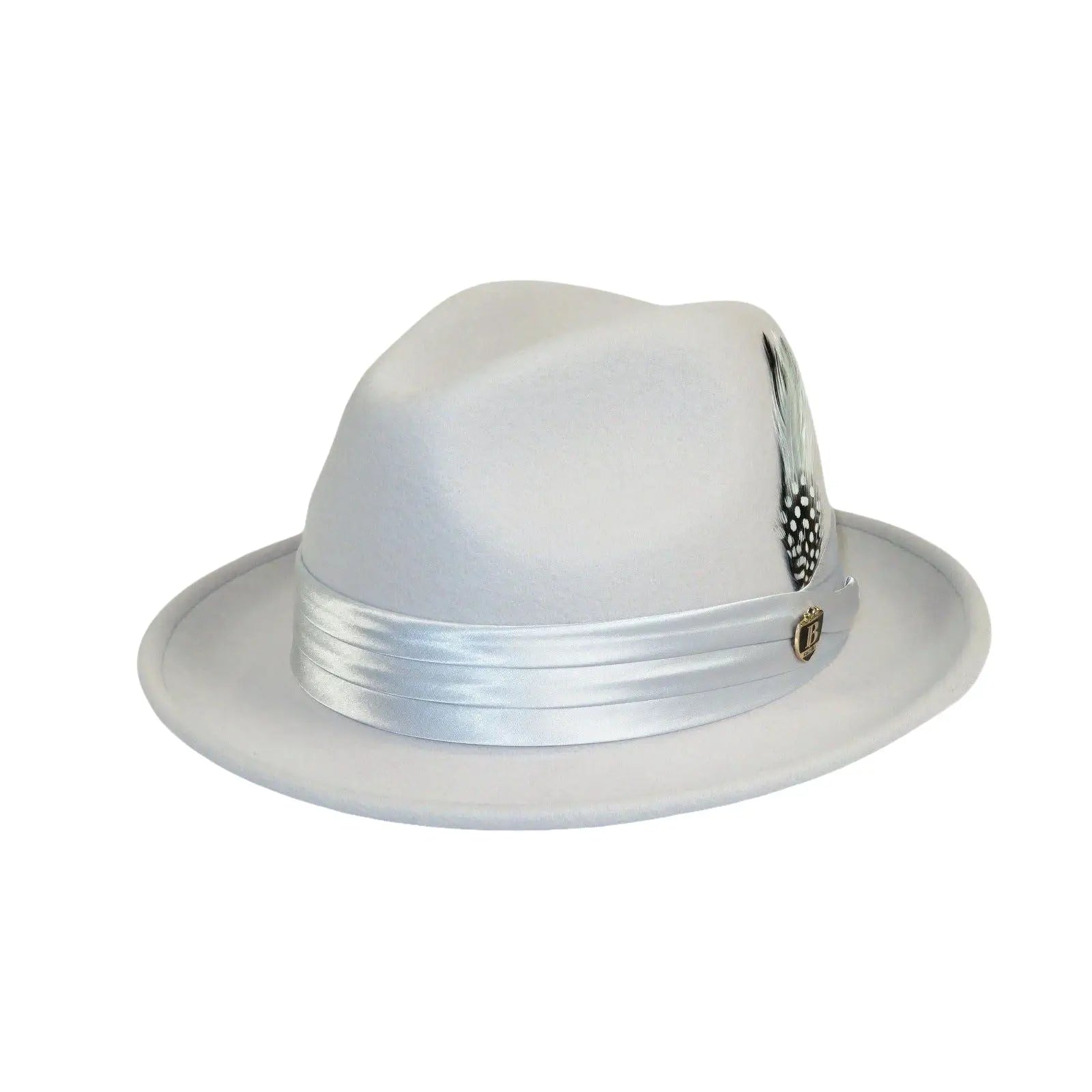 Bruno Capelo Hat Australian Wool Crushable Fedora Giovani UN133 Silver Gray - J.Valintin Men's Wear Legend - UN133 - Silver - S
