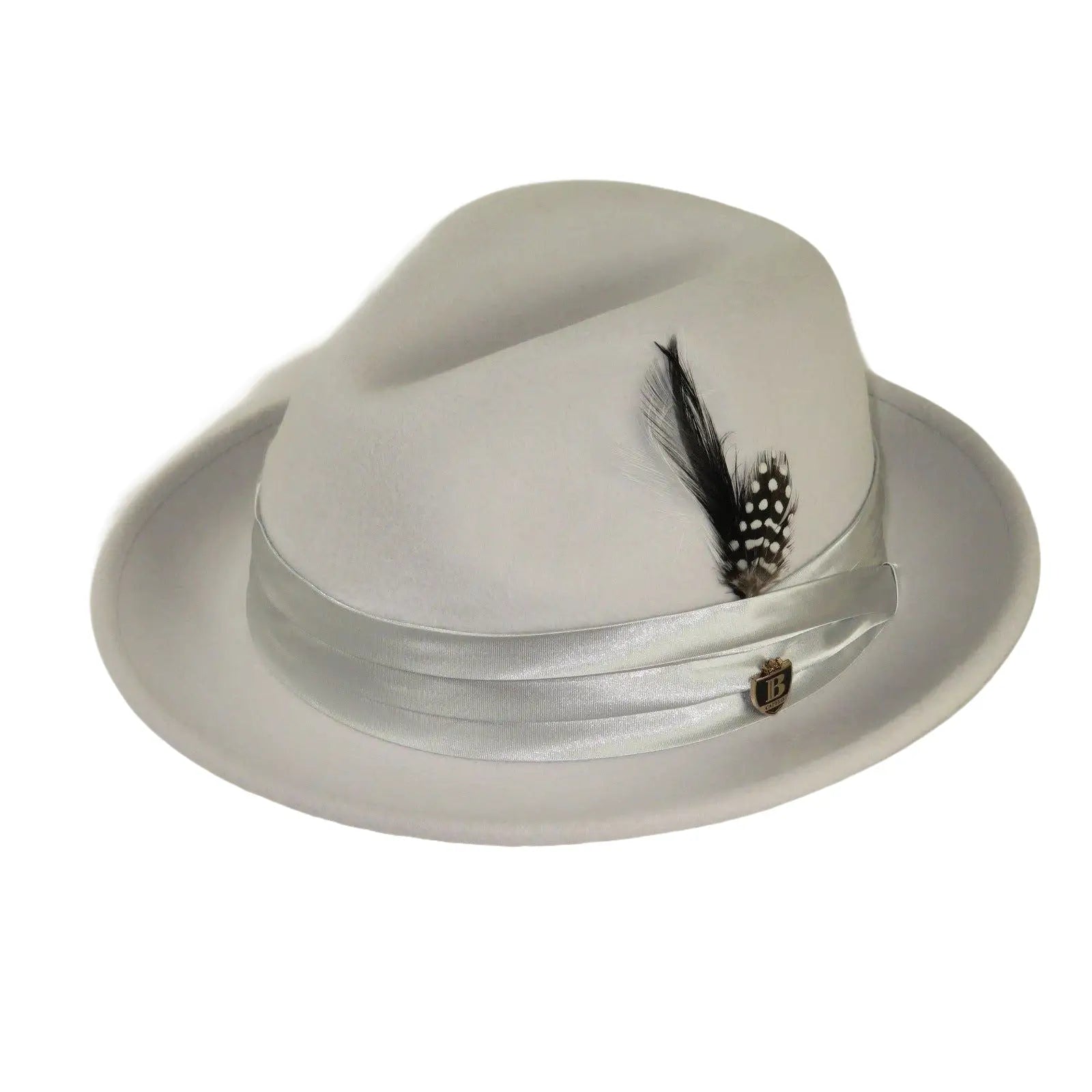 Bruno Capelo Hat Australian Wool Crushable Fedora Giovani UN133 Silver Gray - J.Valintin Men's Wear Legend - UN133 - Silver - S