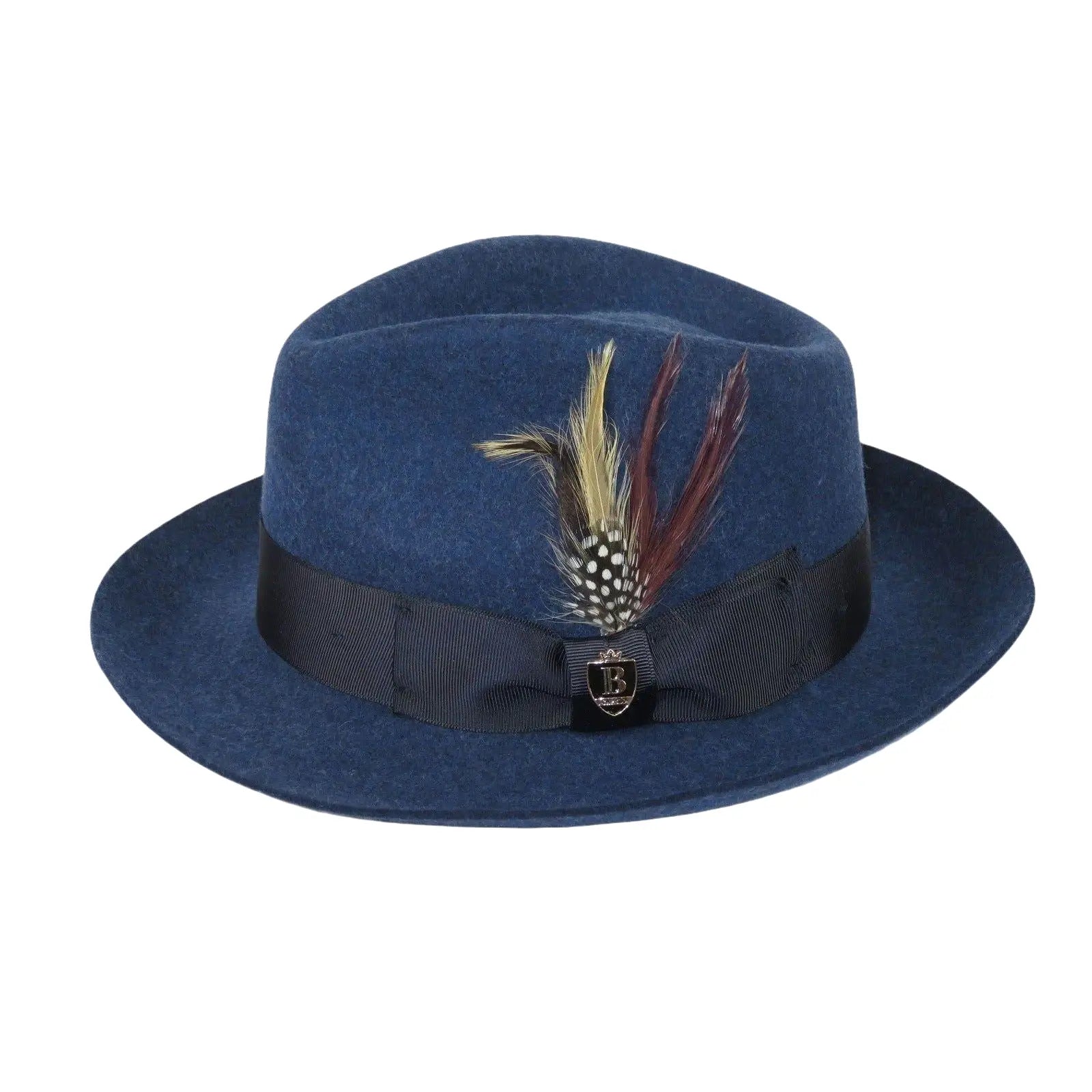 Bruno Capelo Hat Australian Wool Fedora Teardrop Crown Fabio FB234 Denim - J.Valintin Men's Wear Legend - FB234 - Denim - S