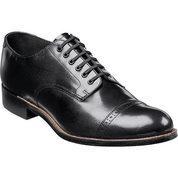 00012, Stacy Adams Leather Shoes Madison Lace Up Cap Toe All colors