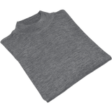 Mock Neck Merinos Wool Sweater PRINCELY From Turkey Soft Knits 1011-00 Gray