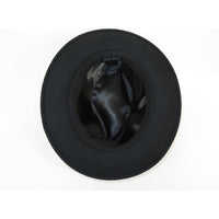 Men's Milani Wool Fedora Hat Soft Crushable Lined FD219 Black
