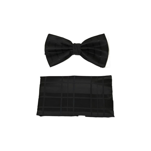 Men's Fancy Bow Tie/Hankie Set By J.Valintin Soft Microfiber Silky JVBT-14