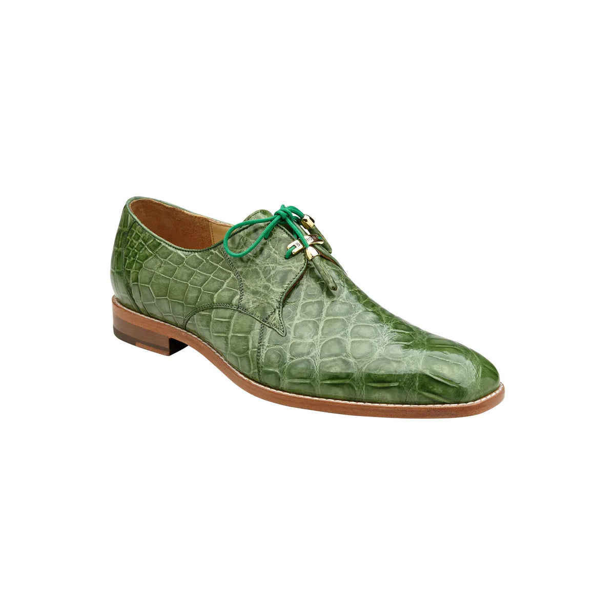 Belvedere Alligator Belt Pistachio - Luxury Leather Shoe