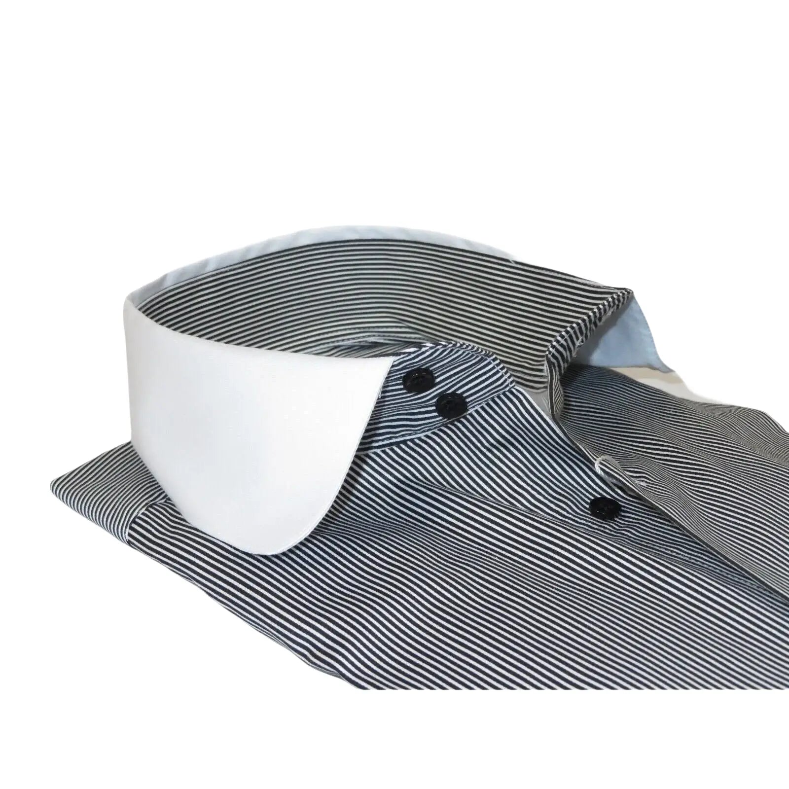 Men 100% Cotton Dress Shirt CIERO MONTERO Turkey 1A99 - 01 White Black Slim Fit - J.Valintin Men's Wear Legend - 101027