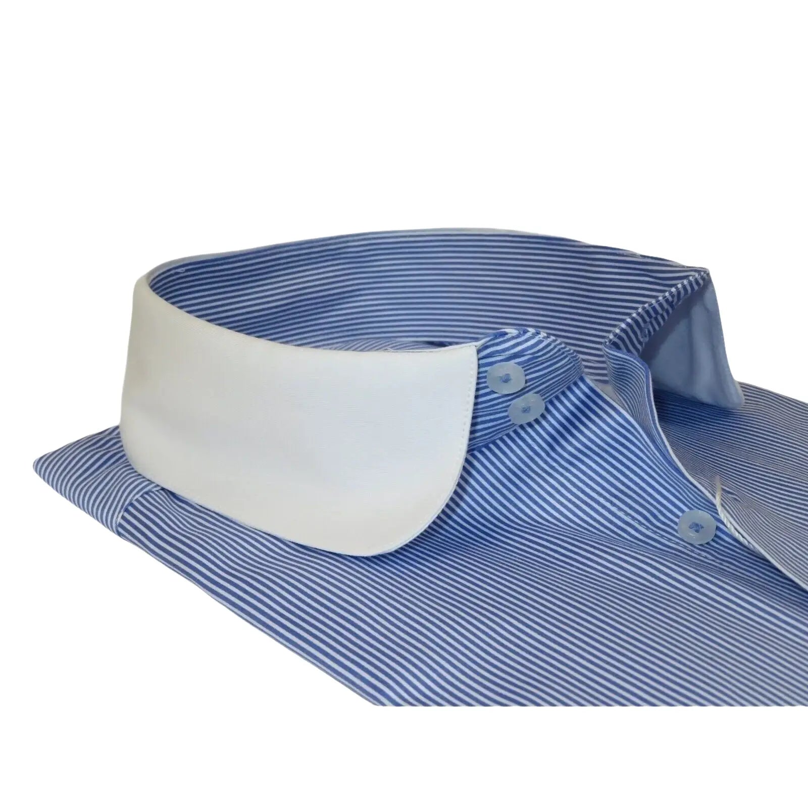 Men 100% Cotton Dress Shirt CIERO MONTERO Turkey 1A99 - 76 White Blue Slim Fit - J.Valintin Men's Wear Legend - 101023