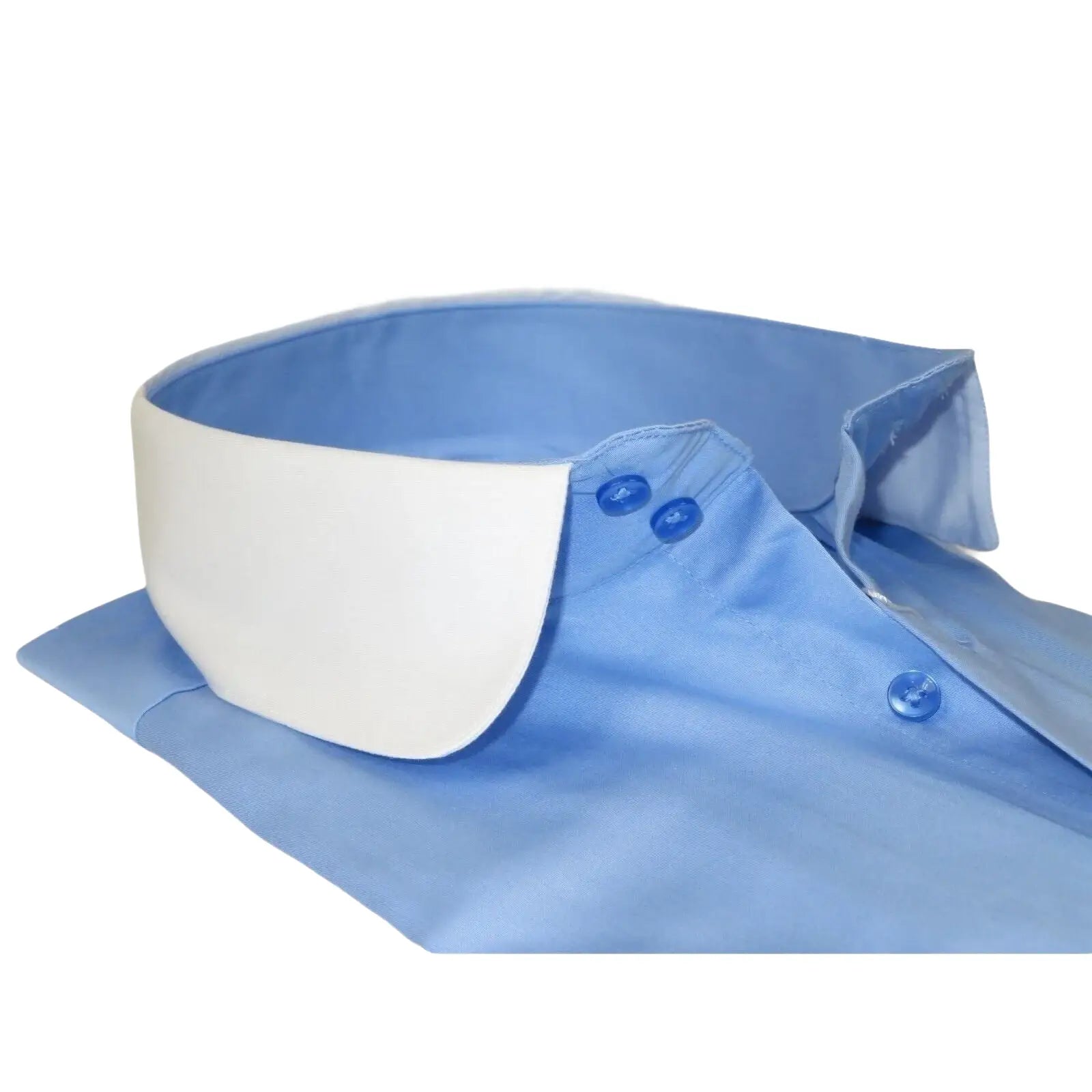 Men 100% Cotton Shirt CIERO MONTERO Turkey #STN 258 Blue/White Collar Slim Fit - J.Valintin Men's Wear Legend - 101047