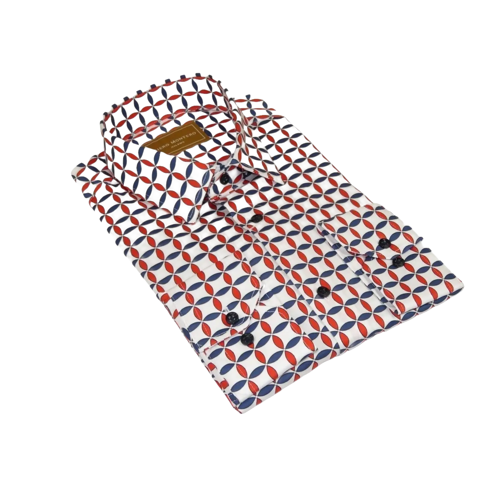 Men 100% Cotton Sports Shirt CIERO MONTERO Turkey Dress/Casual #5072 - 01 Red Blue - J.Valintin Men's Wear Legend - 101115
