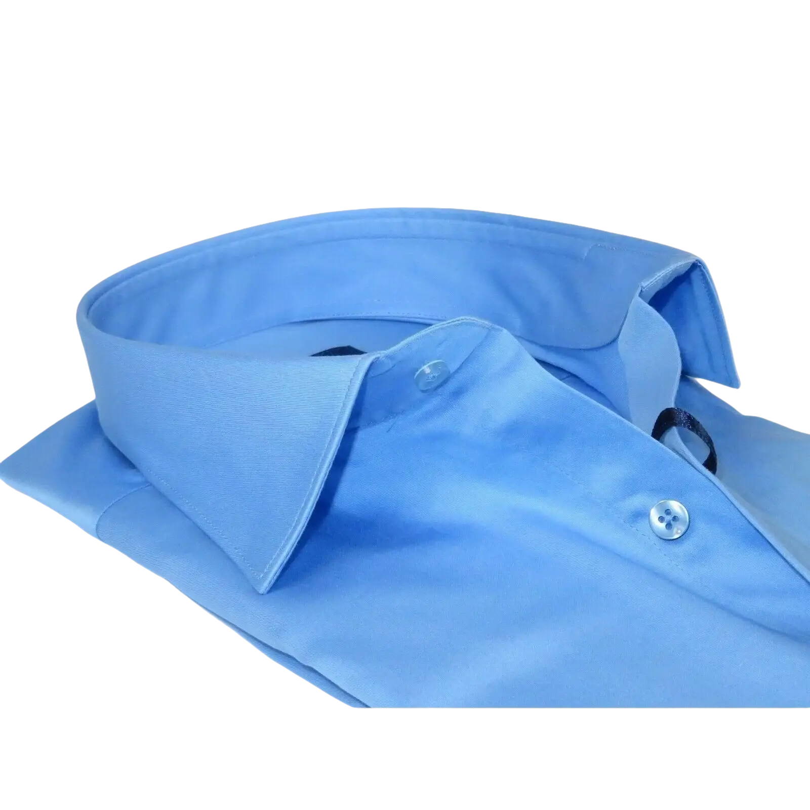 Men 100% Sateen Cotton Shirt Manschett Quesste Turkey Slim Fit 4010 - 05 Med Blue - J.Valintin Men's Wear Legend - 96819