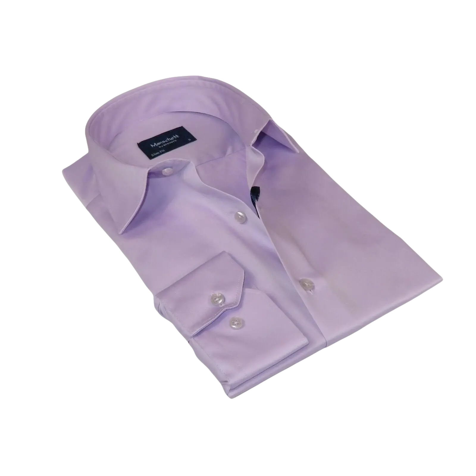 Men 100% Sateen Cotton Shirt Manschett Quesste Turkey Slim Fit 4010 - 06 Lilac - J.Valintin Men's Wear Legend - 96844