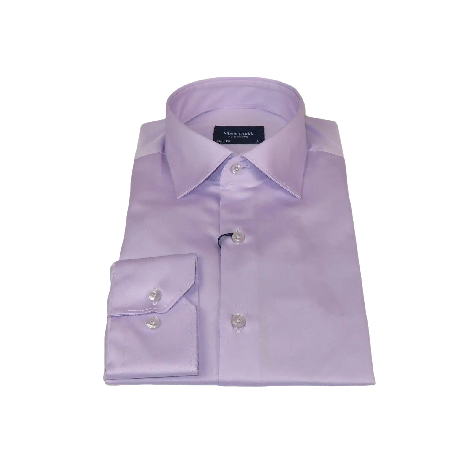 Men 100% Sateen Cotton Shirt Manschett Quesste Turkey Slim Fit 4010 - 06 Lilac - J.Valintin Men's Wear Legend - 96844