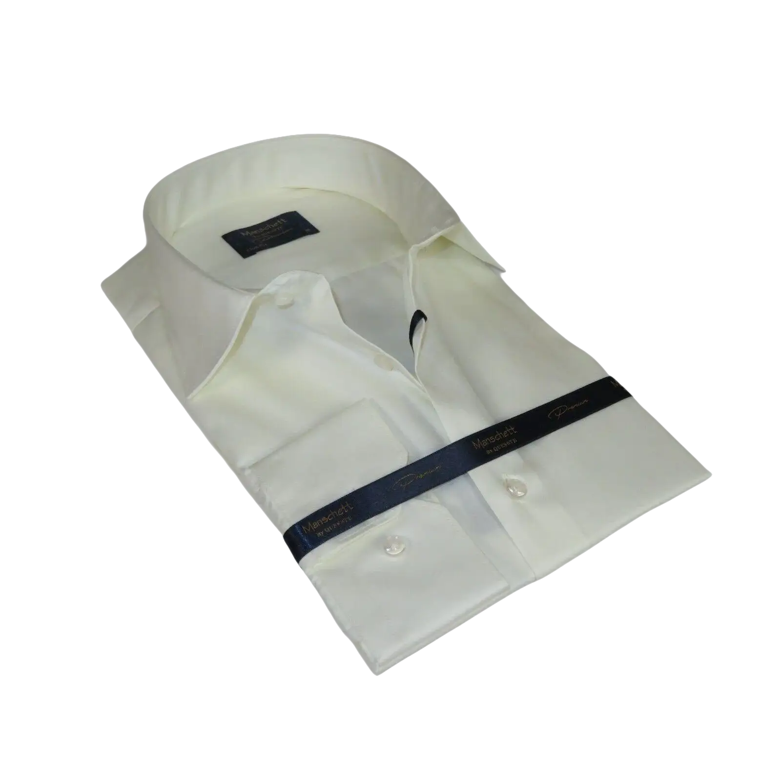 Men 100% Sateen Cotton Shirt Manschett Quesste Turkey Slim Fit 4010 - 09 Ivory - J.Valintin Men's Wear Legend - 96824