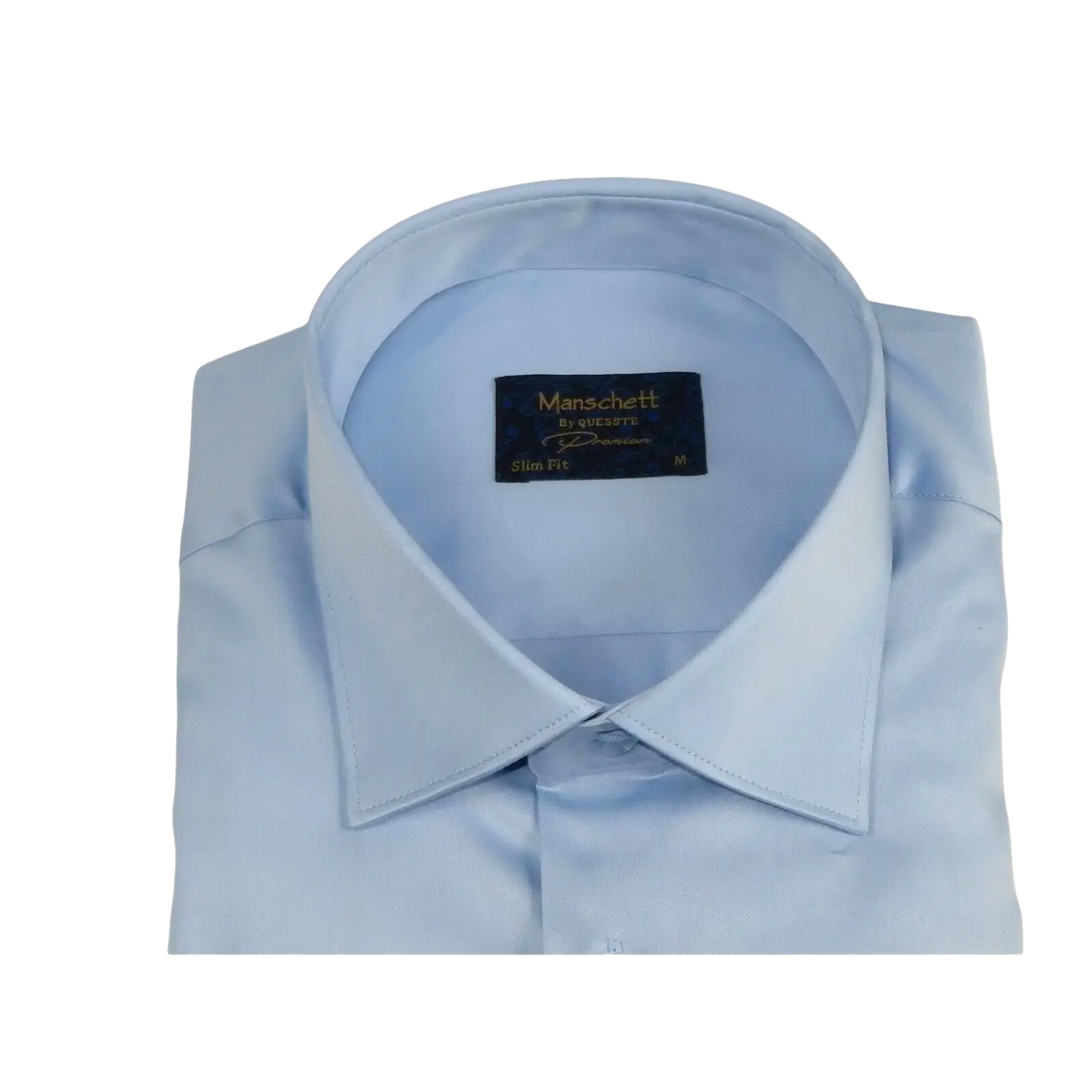 Men 100% Sateen Cotton Shirt Manschett Quesste Turkey Slim Fit 4010 - 11 SKy Blue - J.Valintin Men's Wear Legend - 96834