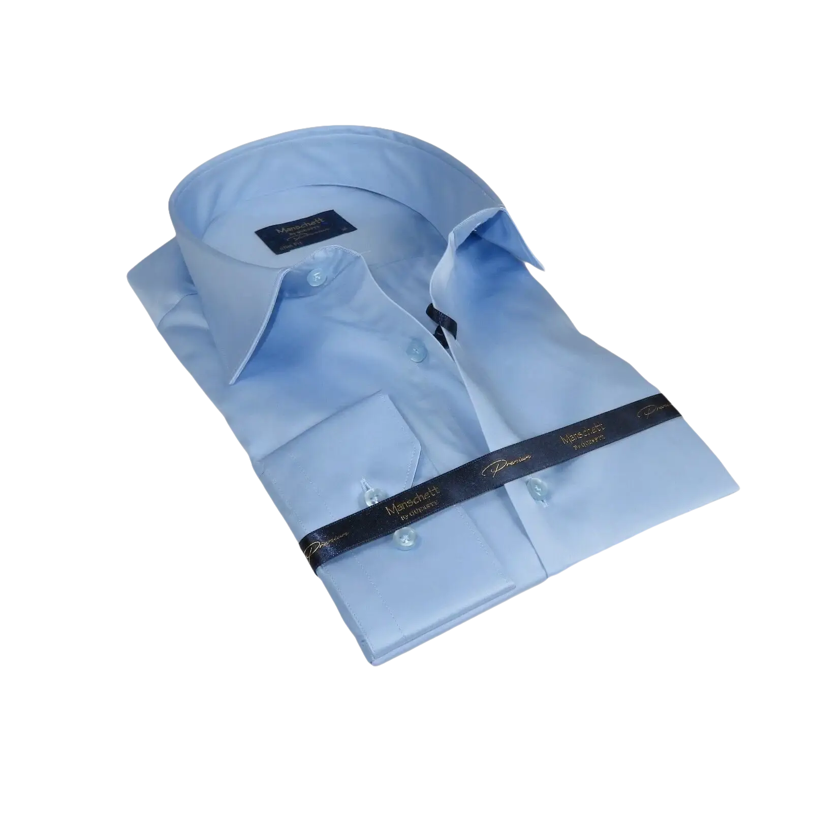 Men 100% Sateen Cotton Shirt Manschett Quesste Turkey Slim Fit 4010 - 11 SKy Blue - J.Valintin Men's Wear Legend - 96834