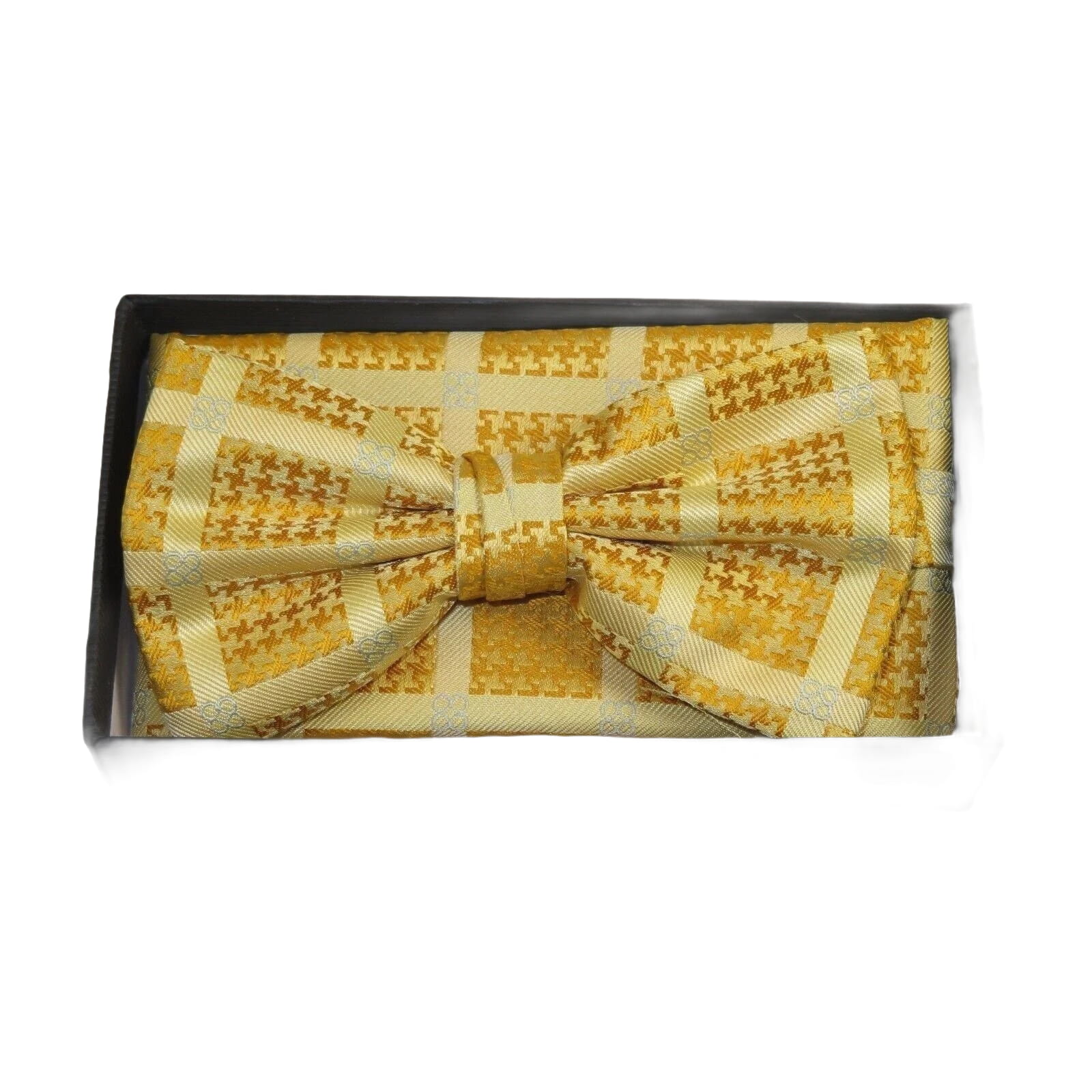 Men Bow Tie Hankie Set Formal Event For Tuxedo or Business Suit #BT37 Gold Fancy - J.Valintin Men's Wear Legend - 92537