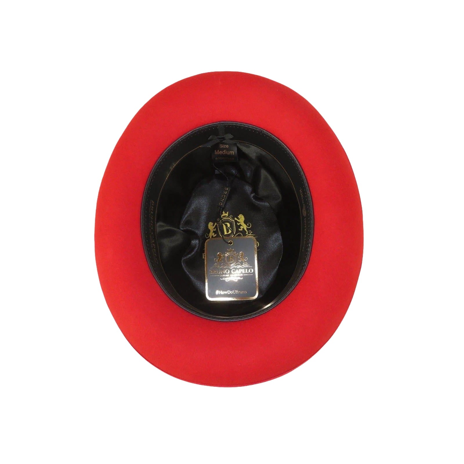 Men Bruno Capelo Dress Formal Hat Australian Wool Homburg Godfather GF105 Red - J.Valintin Men's Wear Legend - Gf105 - Red - S