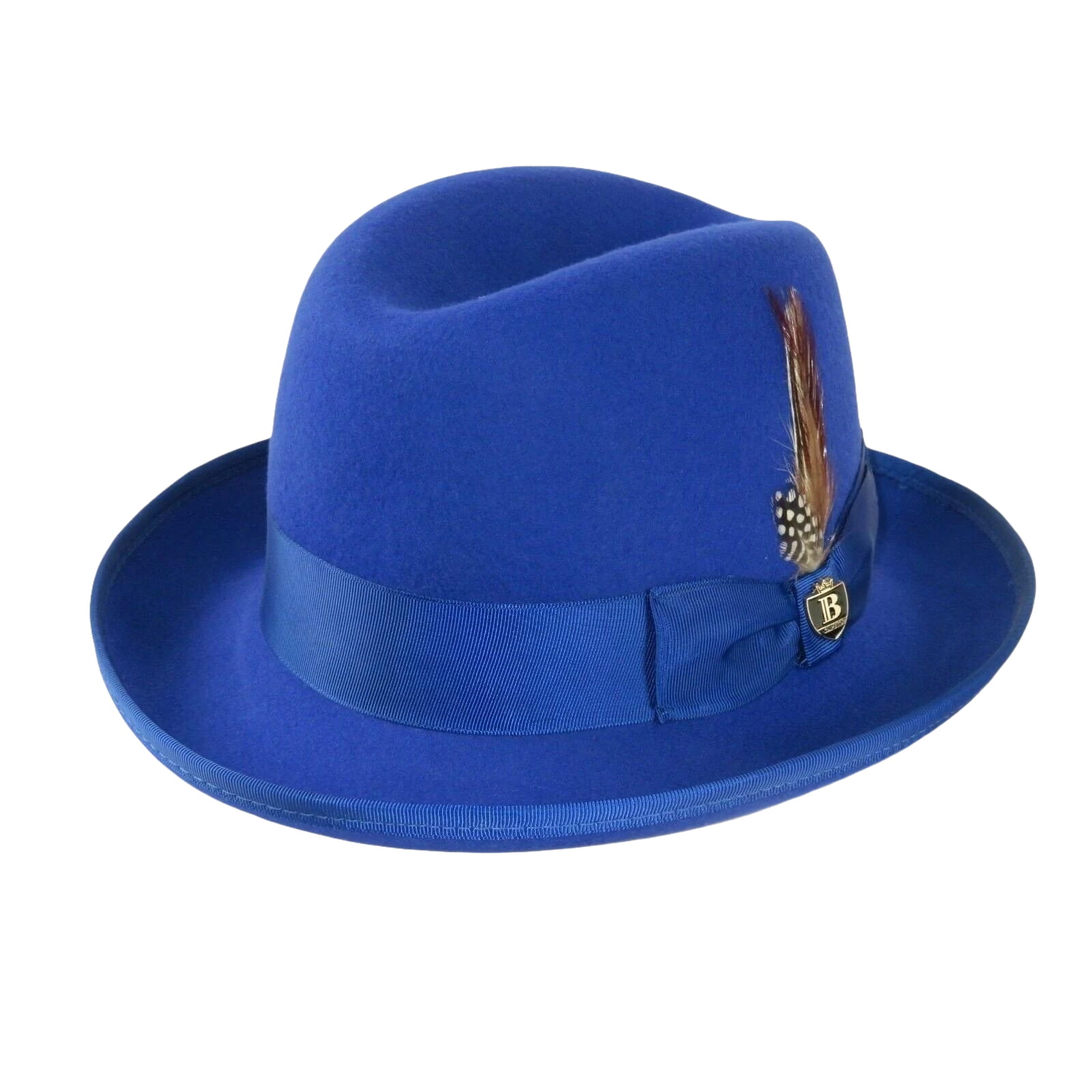 Men Bruno Capelo Dress Formal Hat Australian Wool Homburg Godfather GF108 Royal - J.Valintin Men's Wear Legend - 19621
