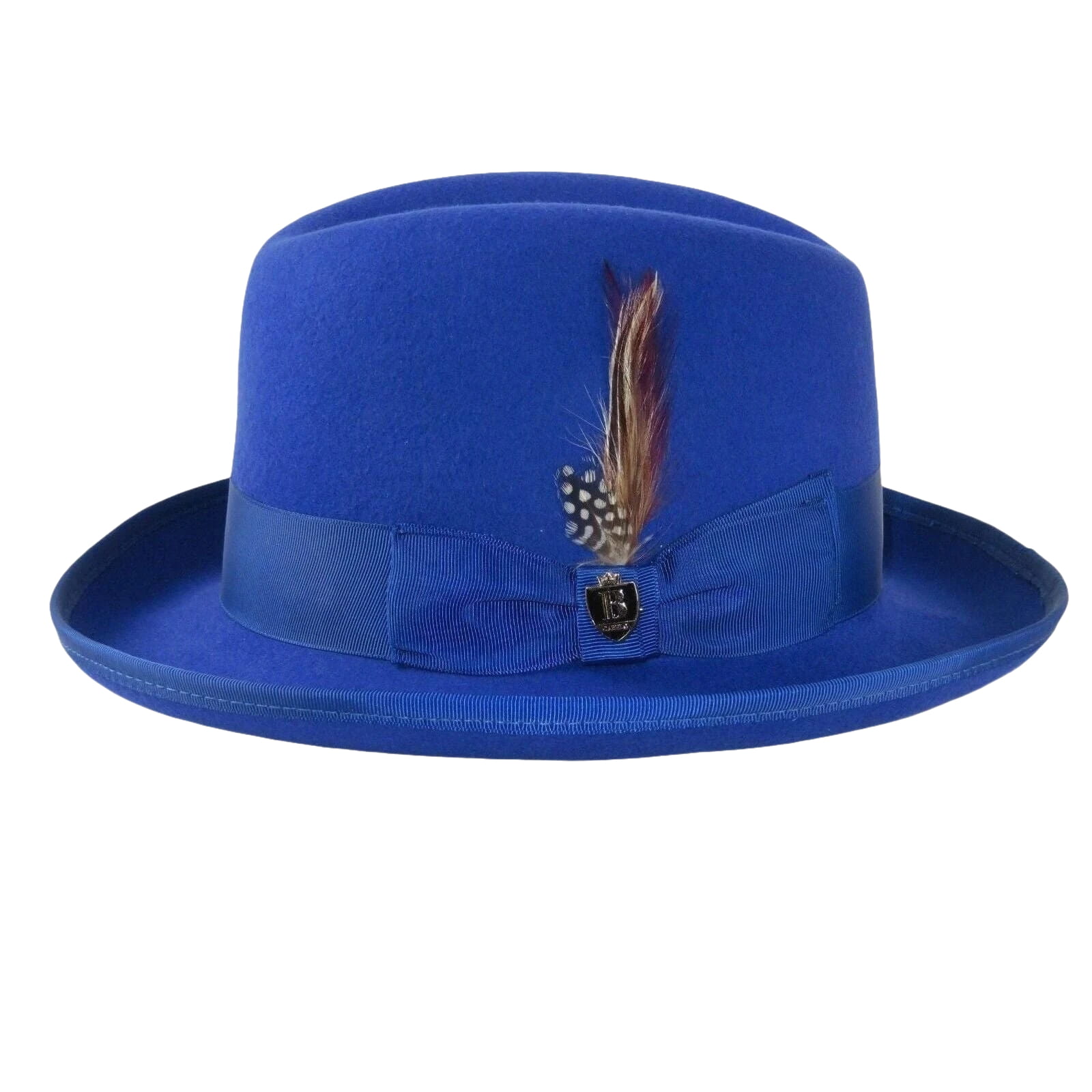 Men Bruno Capelo Dress Formal Hat Australian Wool Homburg Godfather GF108 Royal - J.Valintin Men's Wear Legend - 19621