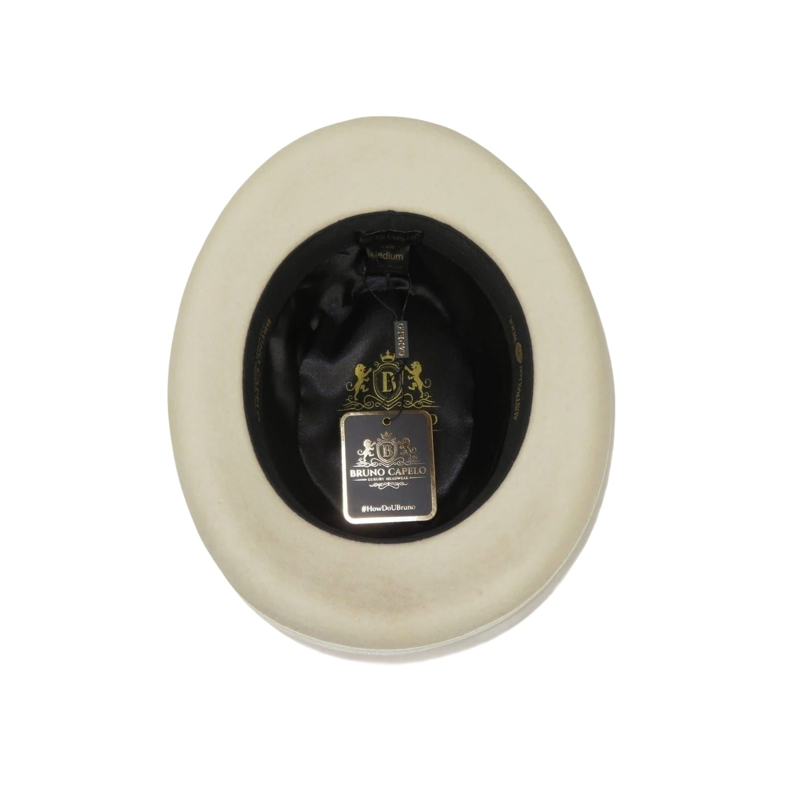 Men Bruno Capelo Dress Formal Hat Australian Wool Homburg Godfather GF110 Bone - J.Valintin Men's Wear Legend - GF110 - Bone - S